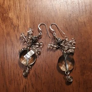 Handmade beaded and Sterling earrings